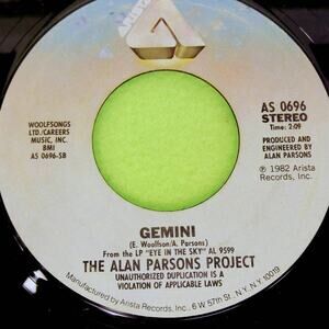 Alan Parsons Project -‎ Eye In The Sky / Gemini - 1982 Arista 45rpm Vinyl Record